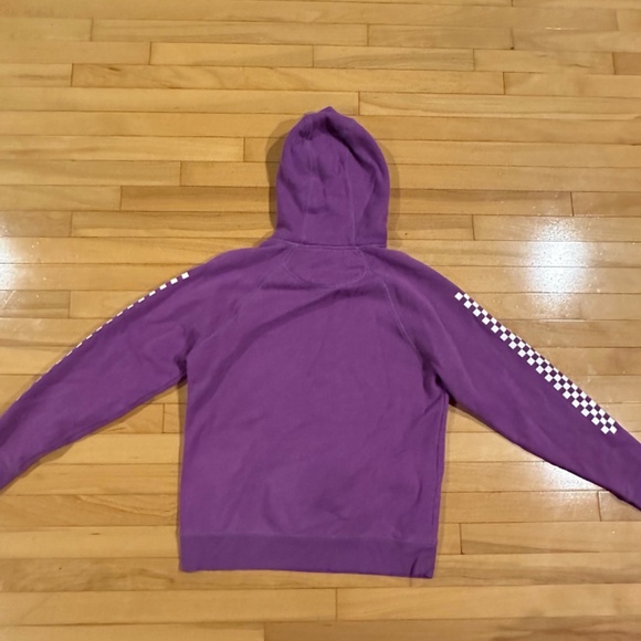 Purple Vans sweatshirt with checkered sleeves - Picture 3 of 3
